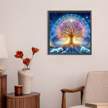 Load image into Gallery viewer, Beautiful Starry Sky Sacred Tree 30*30CM(Canvas) Full Round Drill Diamond Painting
