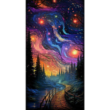 Load image into Gallery viewer, Night Sky Forest - 30*55CM 14CT Stamped Cross Stitch
