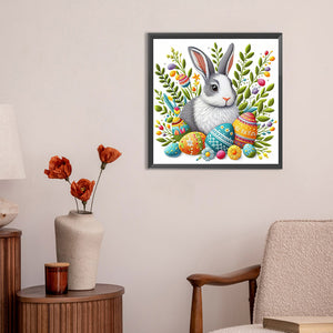 Embroidery Bush Rabbit 30*30CM(Canvas) Full Round Drill Diamond Painting