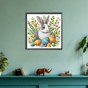 Embroidery Bush Rabbit 30*30CM(Canvas) Full Round Drill Diamond Painting