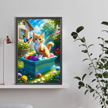 Load image into Gallery viewer, Little Yellow Cat 40*60CM(Canvas) Full Round Drill Diamond Painting
