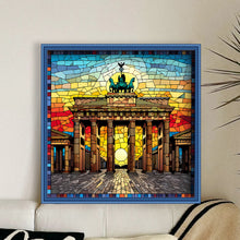 Load image into Gallery viewer, Glass Painting-Brandenburg Gate, Germany - 50*50CM 11CT Stamped Cross Stitch
