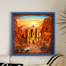 Load image into Gallery viewer, Glass Painting-Petra, Jordan - 50*50CM 11CT Stamped Cross Stitch
