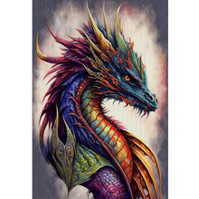 Load image into Gallery viewer, Retro Poster - Dragon Reading A Book - 40*60CM 11CT Stamped Cross Stitch
