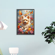 Load image into Gallery viewer, Flowers And Dogs 40*60CM(Canvas) Full Round Drill Diamond Painting
