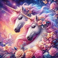 Load image into Gallery viewer, Rose Unicorn - 50*50CM 18CT Stamped Cross Stitch
