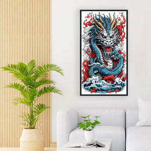 Hovering Dragon 40X75CM(Canvas) Full Round Drill Diamond Painting