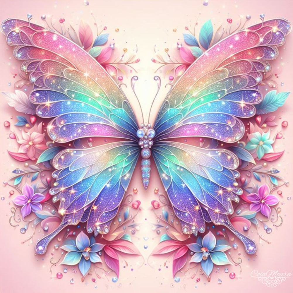 Fantasy Butterfly 30*30CM(Canvas) Full Round Drill Diamond Painting
