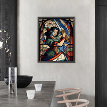 Load image into Gallery viewer, Glass Painting - Of Girl With Sword 40*50CM(Picture) Full AB Round Drill Diamond Painting
