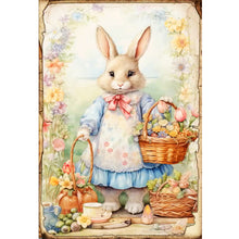 Load image into Gallery viewer, Retro Poster-Easter Egg Bunny - 40*60CM 11CT Stamped Cross Stitch
