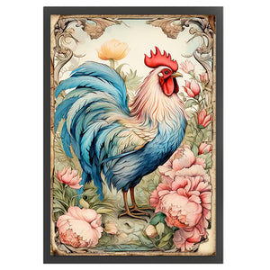 Retro Poster - Rooster - 40*60CM 11CT Stamped Cross Stitch