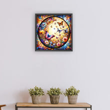 Load image into Gallery viewer, Glass Wind Butterfly Bush 30*30CM(Canvas) Full Round Drill Diamond Painting
