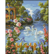 Load image into Gallery viewer, Swan Lake(3) - 48*60CM 14CT Stamped Cross Stitch (Joy Sunday)
