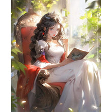 Load image into Gallery viewer, Girl Reading Book - 40*50CM 11CT Stamped Cross Stitch
