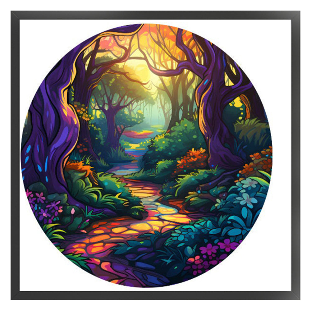 Forest Path - 40*40CM 16CT Stamped Cross Stitch