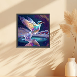 Glowing Hummingbird 30*30CM(Canvas) Full Round Drill Diamond Painting