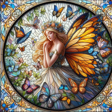 Load image into Gallery viewer, Glass Painting Fairy 30*30CM(Canvas) Full Round Drill Diamond Painting
