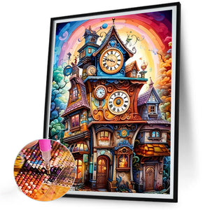Magic Colorful House 30*40CM(Canvas) Full Round Drill Diamond Painting