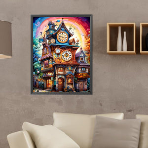 Magic Colorful House 30*40CM(Canvas) Full Round Drill Diamond Painting