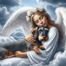 Load image into Gallery viewer, Angel And Dog 30*30CM(Canvas) Full Round Drill Diamond Painting
