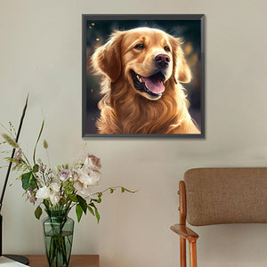 Golden Retriever Dog 30*30CM(Canvas) Full Round Drill Diamond Painting