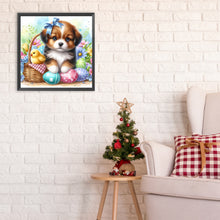 Load image into Gallery viewer, Pastoral Dog And Easter Egg 30*30CM(Canvas) Full Round Drill Diamond Painting
