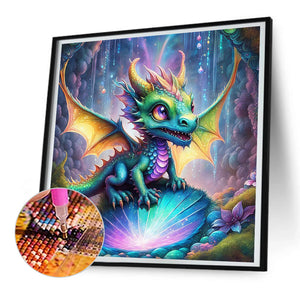 Multi-Colored Dragon 30*30CM(Canvas) Full Round Drill Diamond Painting