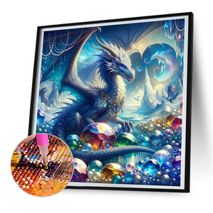 Dragons And Dragon'S Treasures 30*30CM(Canvas) Full Round Drill Diamond Painting