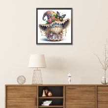 Load image into Gallery viewer, Spring Butterfly Gnome 30*30CM(Canvas) Partial Special Shaped Drill Diamond Painting
