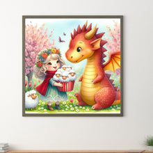 Load image into Gallery viewer, Dragon And Girl 40*40CM(Canvas) Full Round Drill Diamond Painting
