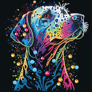 Colorful Dogs 30*30CM(Canvas) Partial Special Shaped Drill Diamond Painting