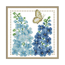 Load image into Gallery viewer, Joy Sunday Months Flower July(17*17CM) 14CT stamped cross stitch
