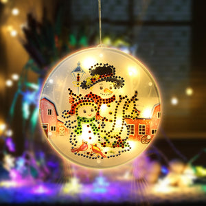 Christmas LED Hanging Lights DIY Double Sided Diamond Painting Kit (DD003)