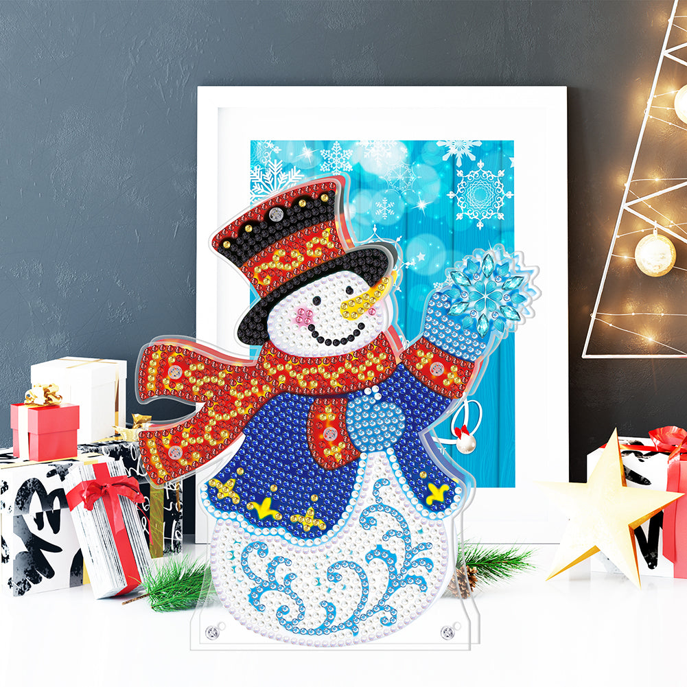 Diy Christmas Tree Diamond Painting Light Box, Snowman Xmas Tree