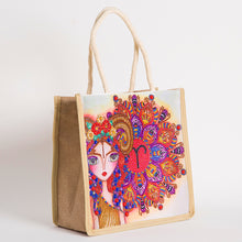 Load image into Gallery viewer, 5D Diamond Painting Linen Bags DIY Aries Girl Eco Shopping Tote (GT5000)
