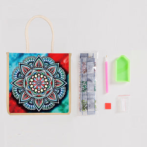 5D Diamond Painting Linen Bag DIY Mandala Shopping Handbag Tote (GT5004)