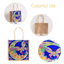 Load image into Gallery viewer, 5D Diamond Painting Linen Bag DIY Butterfly Shopping Handbag Totes (GT5009)
