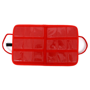 18 Pocket Diamond Painting Drill Storage Handbag Felt DIY Mosaic Bags (Red)