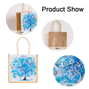 5D Diamond Painting Handbag DIY Winter Linen Shopping Storage Bags (GT5018)