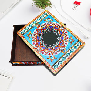 Special Shaped Bright Drill DIY Mandala Diamond Painting Jewelry Box Kit (MH202)