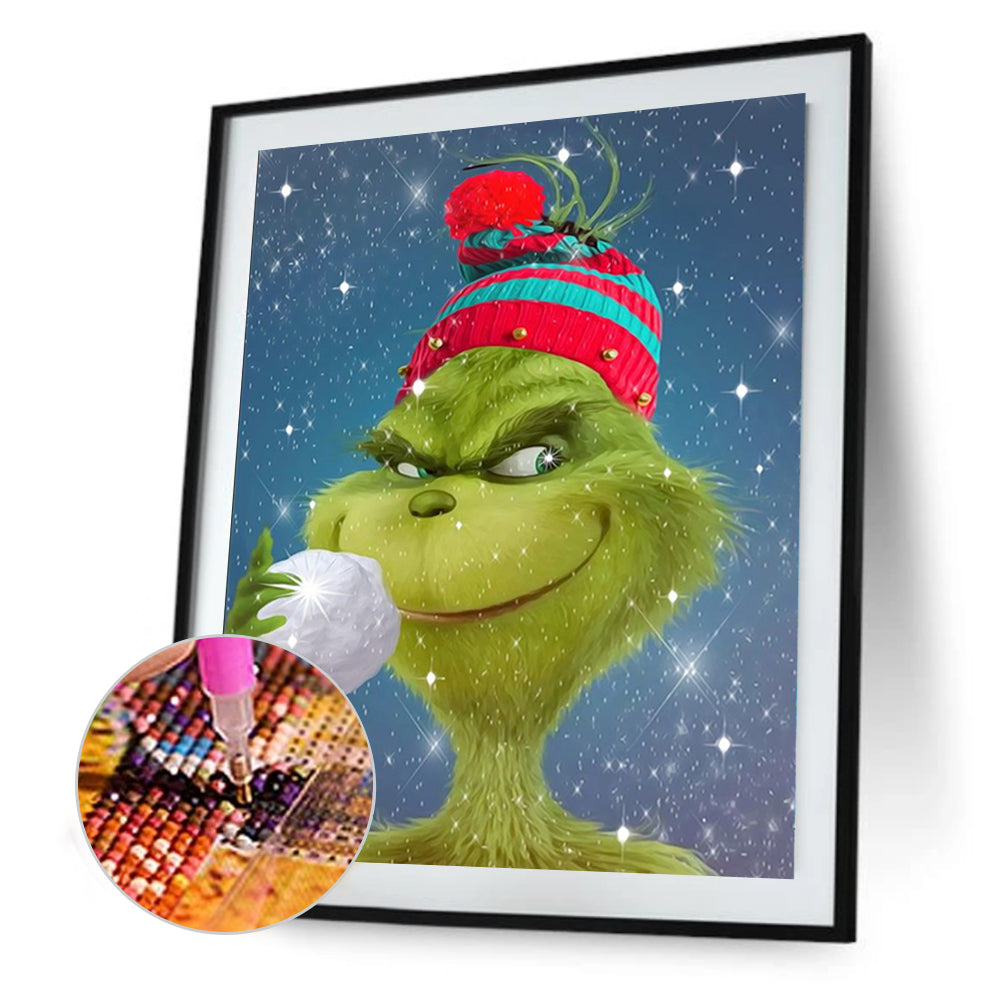 Grinch Green Hairy Monster 30*40CM(Canvas) Full Round Drill Diamond Pa –  everydayecrafts