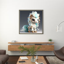 Load image into Gallery viewer, Horse Artwork (45*45CM) 9CT 4 Stamped Cross Stitch
