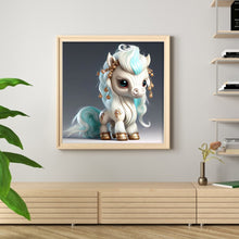 Load image into Gallery viewer, Horse Artwork (45*45CM) 9CT 4 Stamped Cross Stitch
