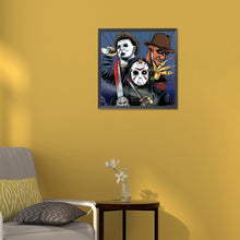 Load image into Gallery viewer, Horror Mask Head 30*30CM(Canvas) Full Round Drill Diamond Painting
