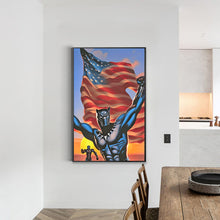 Load image into Gallery viewer, Black Panther With American Flag 40*60CM(Canvas) Full Round Drill Diamond Painting
