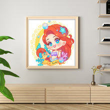 Load image into Gallery viewer, Mermaid (50*50CM) 9CT 4 Stamped Cross Stitch
