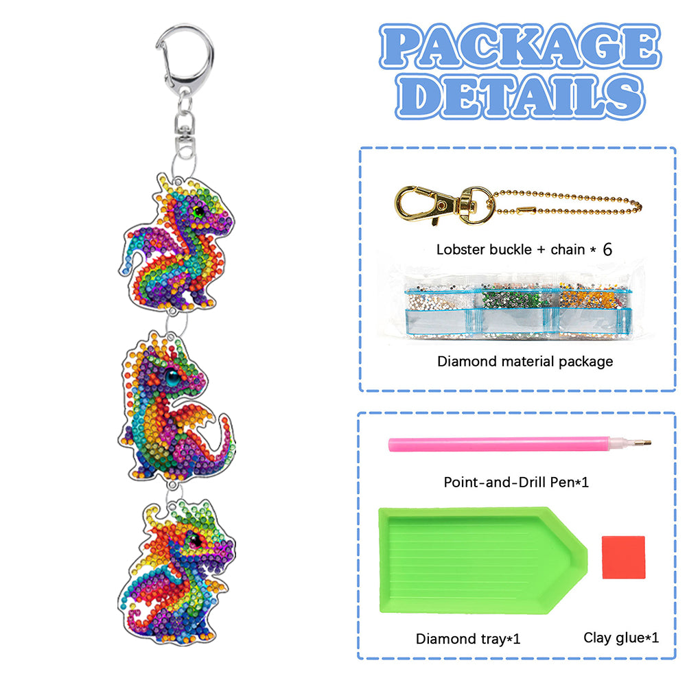 DIY Diamond Art Key Rings Unicorn Keychain Supplies Gift for Kids (PT2 –  everydayecrafts