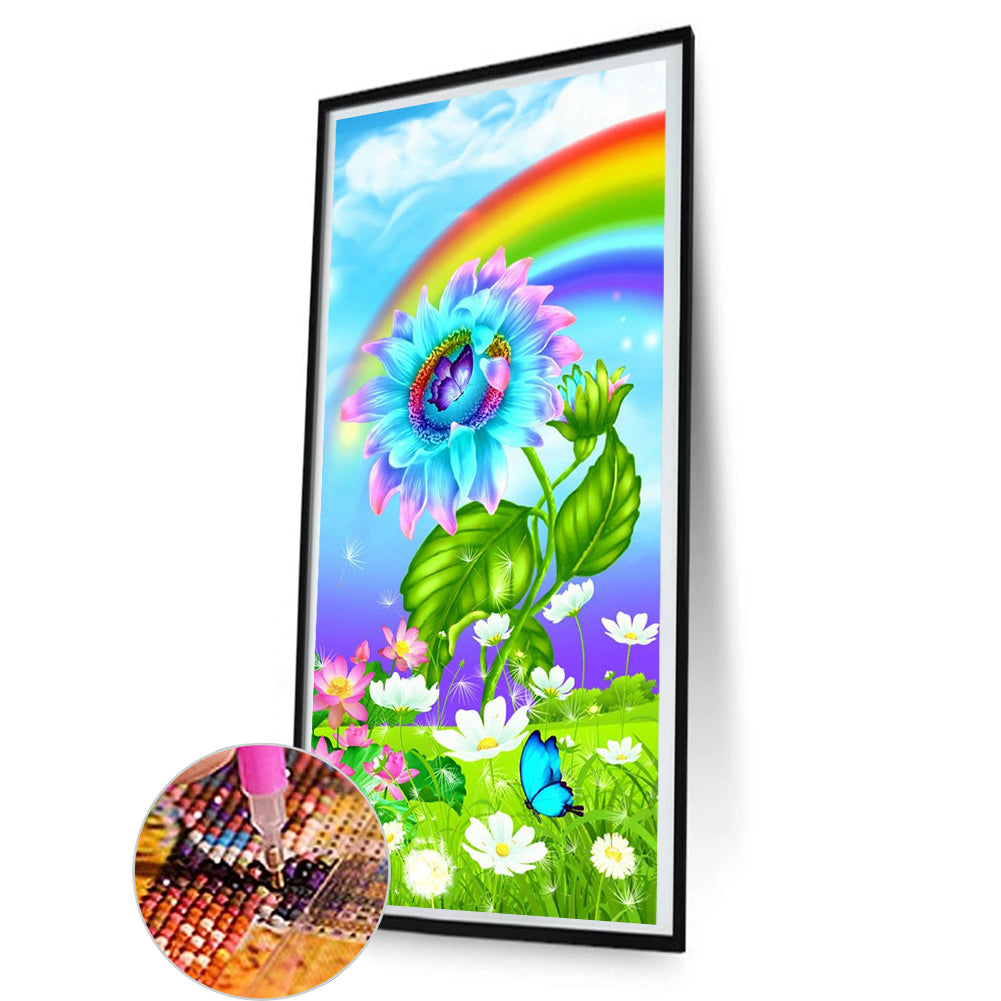 Rainbow Flower 40*80CM(Canvas) Full Round Drill Diamond Painting
