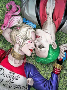 Harley Quinn And The Joker 50*60CM(Canvas) Full Round Drill Diamond Painting