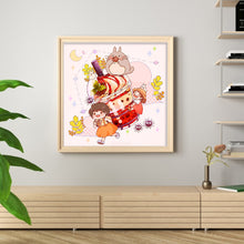 Load image into Gallery viewer, Totoro Ice Cream (50*50CM) 9CT 4 Stamped Cross Stitch
